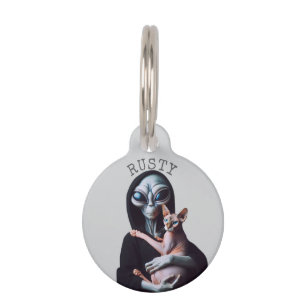 Sphynx Kat Alien Grappig Huisdierpenning