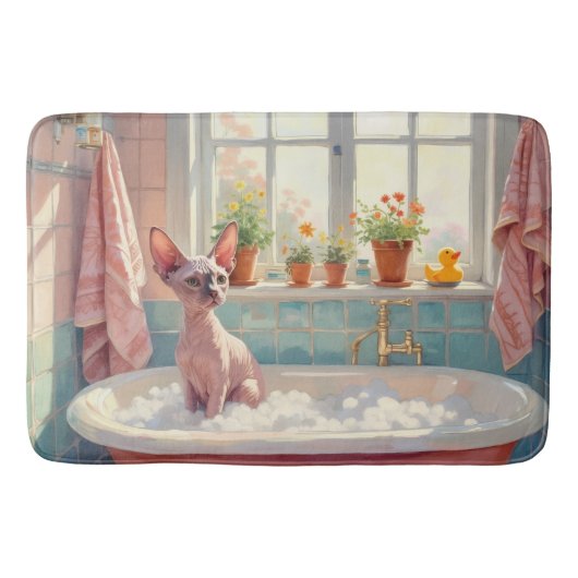 Sphynx kat bad decor badmat (Voorkant)