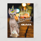 Sphynx Kat Birthday Pet Briefkaart (Voorkant)