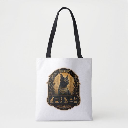 Sphynx Kat Canvas Tassen Egyptische Esthetiek (Voorkant)