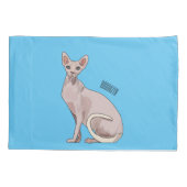 Sphynx kat cartoon illustratie kussensloop (Achterkant)