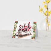 Sphynx Kat Familie Kerstmis Kaart (Gele Bloem)