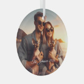 Sphynx kat familiehuisdier aangepaste foto kerst glas ornament (Voorkant Rechts)