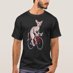 Sphynx kat Fietst Cute Biker Wielrenner T-shirt