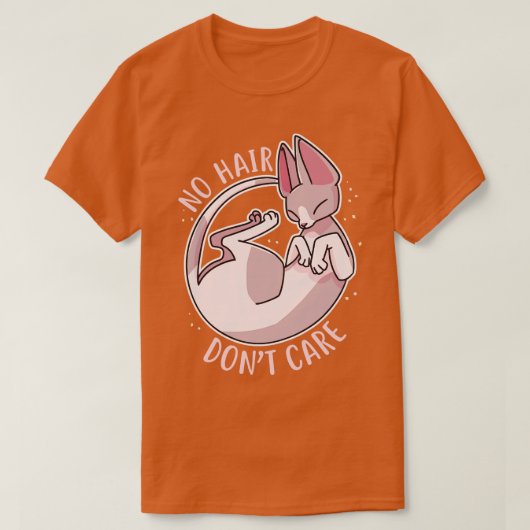 Sphynx Kat Geen Haar Dont T-shirt (Design voorkant)