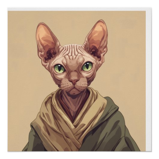 SPHYNX KAT Glanzende Poster (Voorkant)