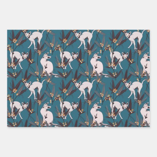 sphynx kat grappig kinder patroon inpakpapier vel (Voorkant 2)