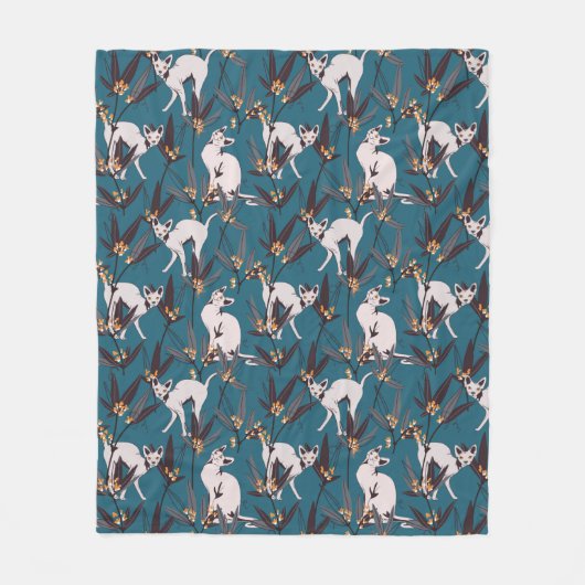 Sphynx kat grappige kids patroon fleece deken (Voorkant)