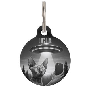 Sphynx Kat Grappige Selfie ufo katten verloren Huisdierpenning