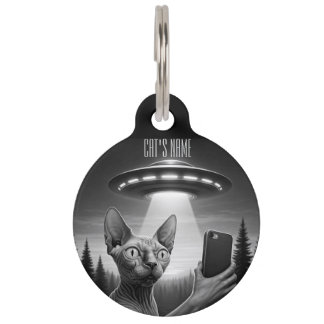 Sphynx Kat Grappige Selfie ufo katten verloren Huisdierpenning