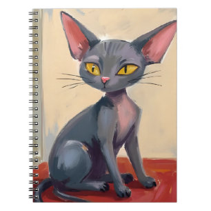 Sphynx Kat   Haarloze Kat Huisdier Aquarel Notitieboek