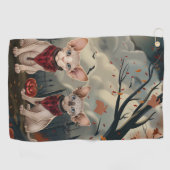 Sphynx Kat Halloween Griezelen Golfhanddoek (Horizontaal)