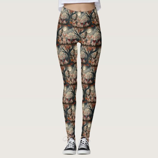 Sphynx Kat Halloween Spoken Leggings (Voorkant)