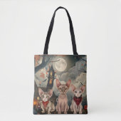 Sphynx Kat Halloween Spoken Tote Bag (Voorkant)