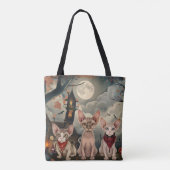 Sphynx Kat Halloween Spoken Tote Bag (Achterkant)