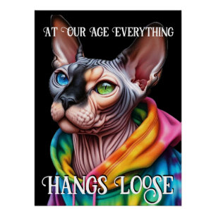 Sphynx kat hangt los verjaardag perfect poster