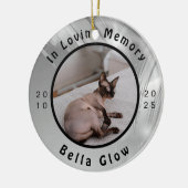 Sphynx-kat Herdenking Zilver Herinnerings Kunst Keramisch Ornament (Links)