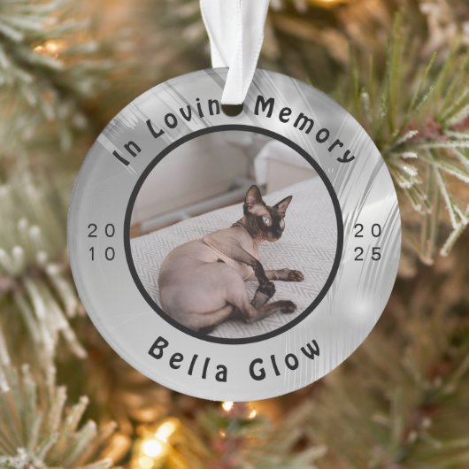 Sphynx-kat Herdenking Zilver Herinnerings Kunst Ornament (Boom)