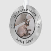 Sphynx-kat Herdenkings Zilver Herinnerings Kunst Ornament (voorkant)