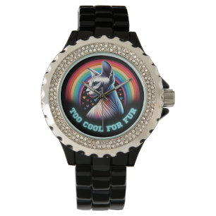 Sphynx Kat Horloge Kaal Haarloos Kittens Te Cool