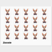 Sphynx kat houdt gamecontroller vast vierkante sticker (Vel)