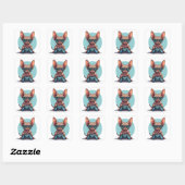 Sphynx kat houdt gamecontroller vast vierkante sticker (Vel)