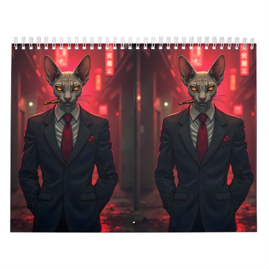 Sphynx Kat Humor Kunst | Flexibel Citaatontwerp Kalender (Hoes)