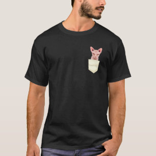 Sphynx-kat in zakdoekje, haarloze keuken t-shirt