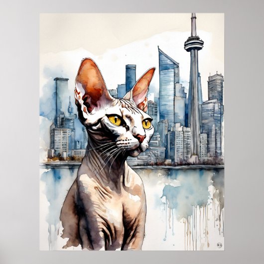 Sphynx Kat - Kat Art Print (Voorkant)