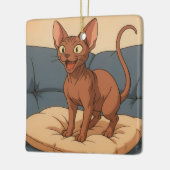 Sphynx Kat Keramisch Ornament (Links)