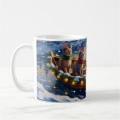Sphynx Kat Kerst Boot Vakantie Koffiemok (Links)
