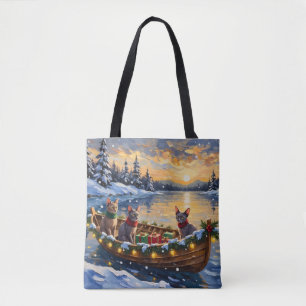 Sphynx Kat Kerst Boot Vakantie Tote Bag
