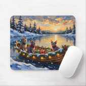 Sphynx Kat Kerstboot Vakantie Muismat (Met muis)