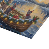 Sphynx Kat Kerstboot Vakantie Snijplank (Hoek)