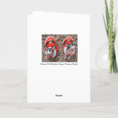 Sphynx Kat Kerstman Zwart Kerstmis Kaart (Achterkant)