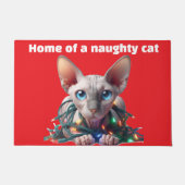 Sphynx Kat Kerstmis Deurmat (Voorkant)