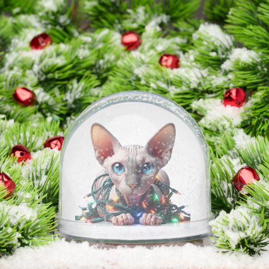 Sphynx Kat Kerstmis Sneeuwbol (Kerstmis)