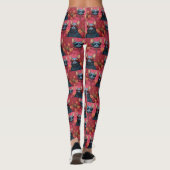 Sphynx kat met hartrozen Valentijnsdag Leggings (Achterkant)