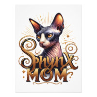 Sphynx Kat Moeder Kunst Poster Print Moederdag Mam