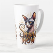 Sphynx Kat Moeder Latte Koffiemok Moederdag Mok (Rechterhoek)