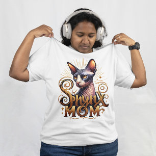 Sphynx Kat Moeder Mode Witte Dames Grote Maat T-shirt