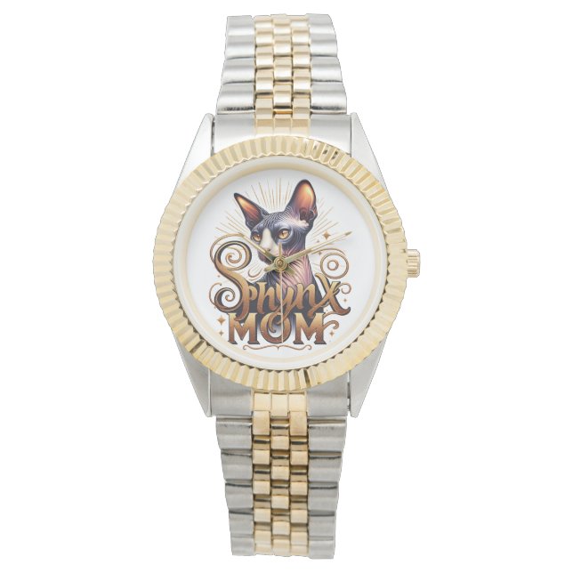 Sphynx kat moeder Moederdag cadeau Horloge (Voorkant)