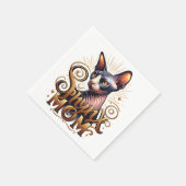 Sphynx Kat Moeder Moederdag Feestje Servet (Hoek)