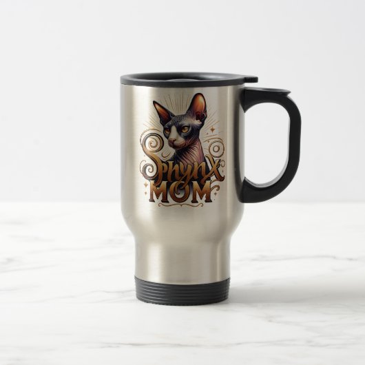 Sphynx kat moeder Moederdag reisbeker met handvat (Rechts)
