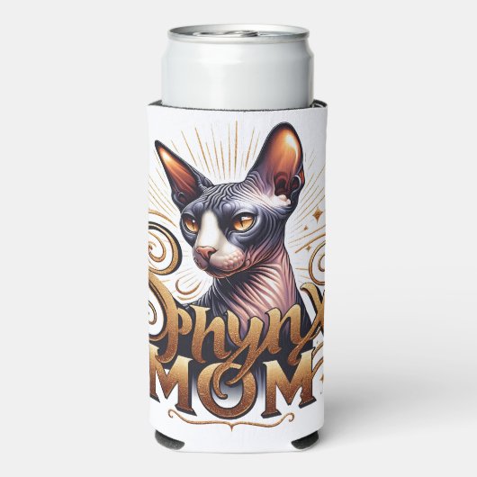 Sphynx Kat Moeder Moederdag Seltzer Blikjeskoeler (Seltzer Achterkant)