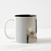 Sphynx kat muur kunst tweekleurige koffiemok (Links)