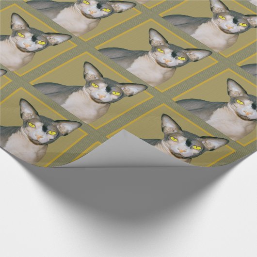 Sphynx Kat Ninja Bruin Papier (Hoek)