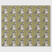 Sphynx Kat Ninja Bruin Papier (Vlak)