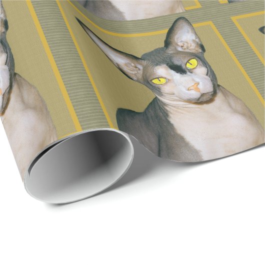 Sphynx Kat Ninja Bruin Papier (Rol Hoek)