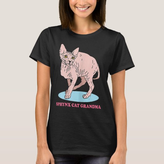 Sphynx Kat Oma Kat Eigenaar Sphynx Katten T-shirt (Voorkant)